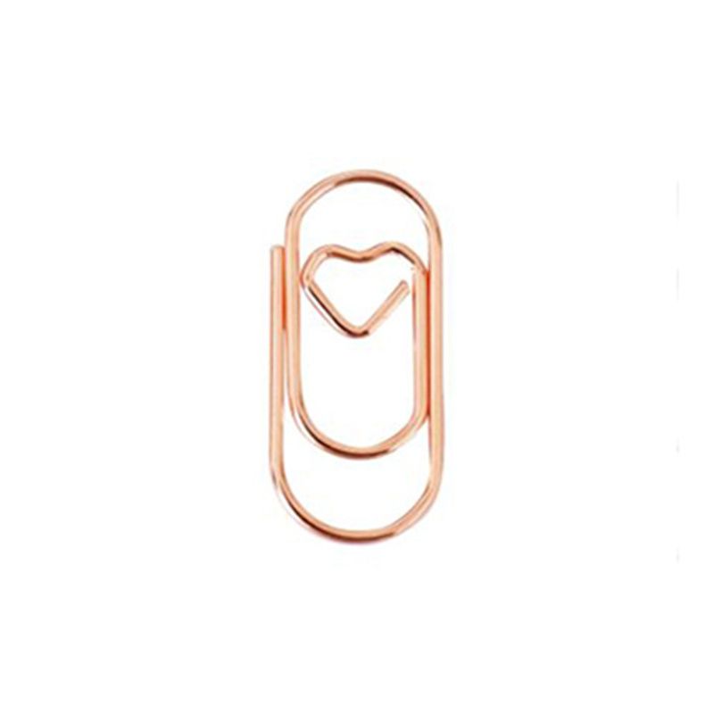 Paperclips met hartje koper 20 mm | 100 stuks