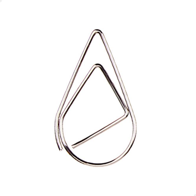 Main Image Paperclips druppel zilver 33 mm | 100 stuks