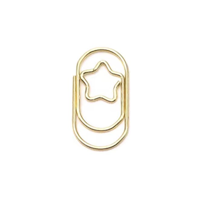 Main Image Paperclips met ster goud 22 mm | 100 stuks