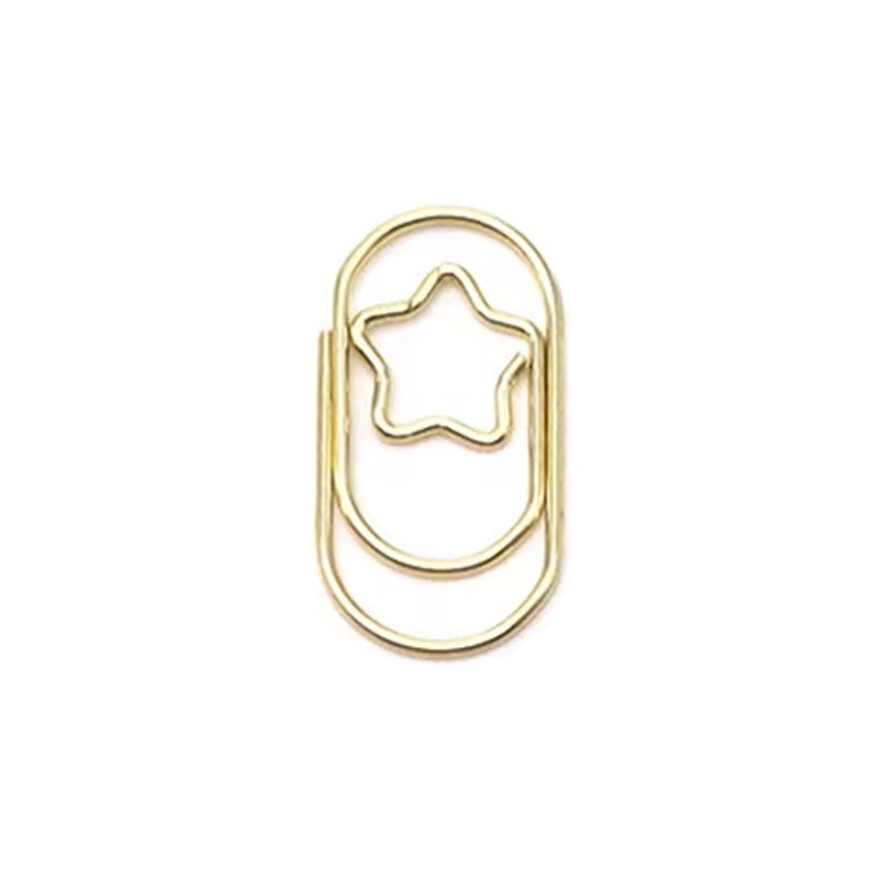 Paperclips met ster goud 22 mm | 100 stuks